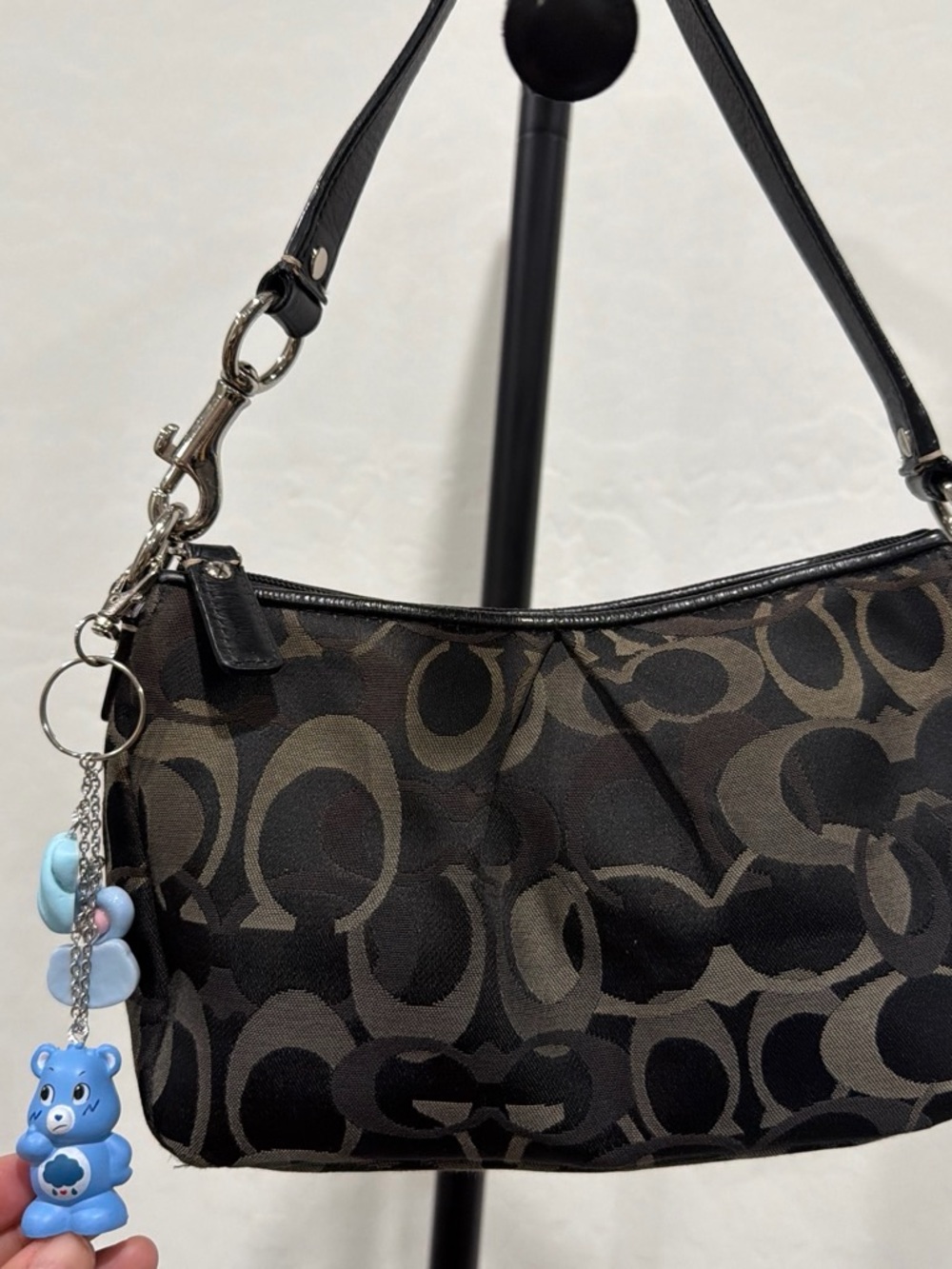 Coach Chelsea Optic Signature Demi Pouch Bag baguette/shoulder purse